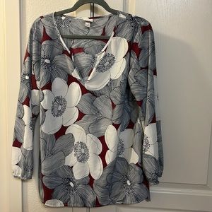 Merona Blouse with flower pattern